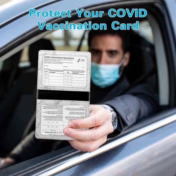 Marble Pattern Travel Vaccination Card Cover Holder Case Protector 4 x 3 inch - Picture 5 of 7